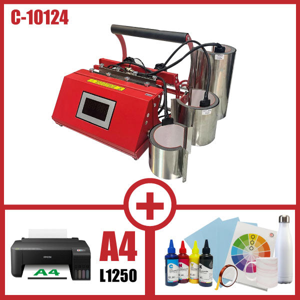 COMBO SUBLIMADORA DE TOMATODOS 4 en 1 + IMPRESORA L1250 + INSUMOS