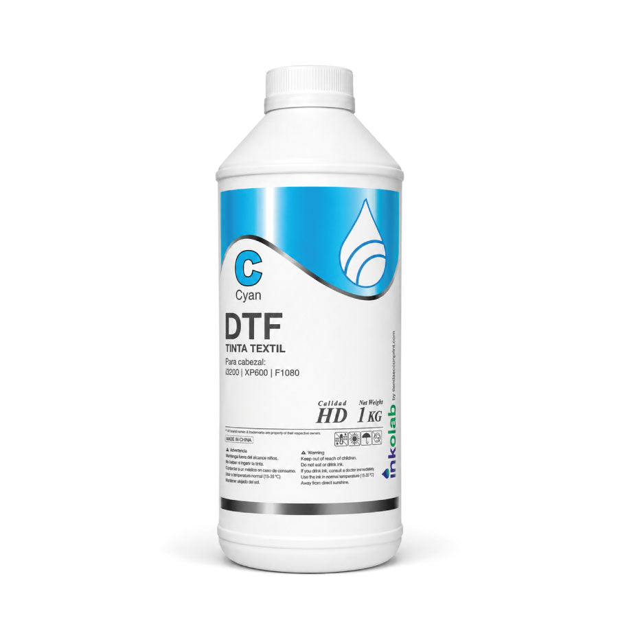 TINTA INKOLAB DTF TEXTIL 1000ML - VARIOS COLORES
