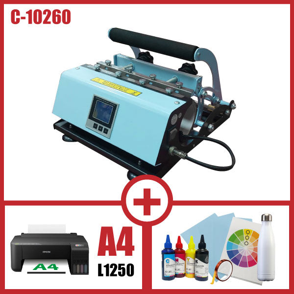 COMBO SUBLIMADORA DE TOMATODOS 30 oz + IMPRESORA L1250 + INSUMOS
