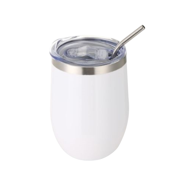 TUMBLER BLANCO BRILLOSO SUBLIMABLE 360 ML - CON SORBETE