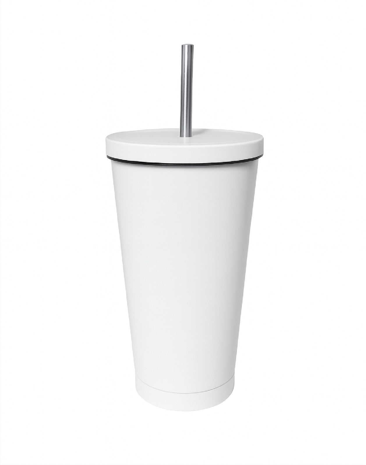 VASO DE ALUMINIO METALICO BLANCO CON SORBETE