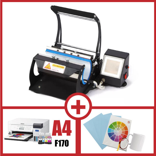 COMBO SUBLIMADORA DE TOMATODOS + IMPRESORA F170 + INSUMOS