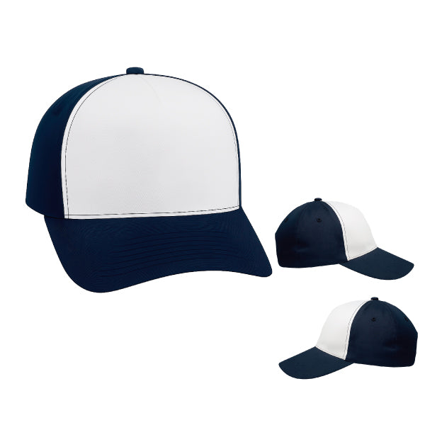 GORRA DE TELA VELCRO PARA ADULTO AZUL CON FRENTE BLANCO