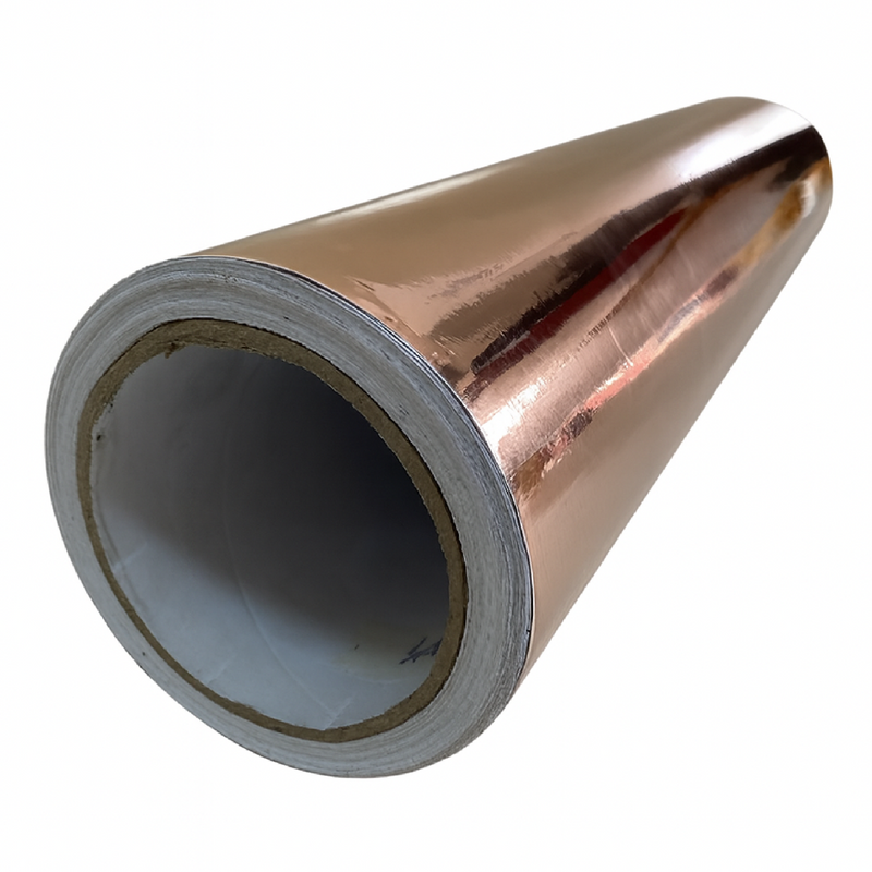 VINIL ADHESIVO ORO ROSA METALICO 1.22CM ANCHO METRO