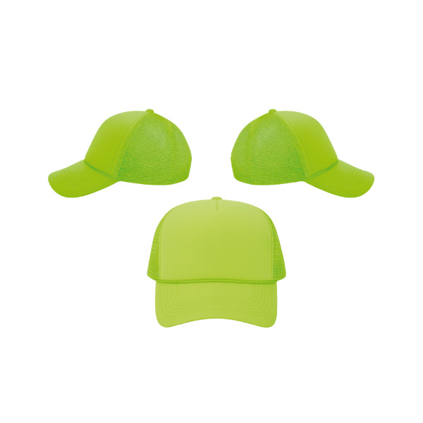 GORRA YIBO NIÑO COLOR VERDE NEON ENTERO