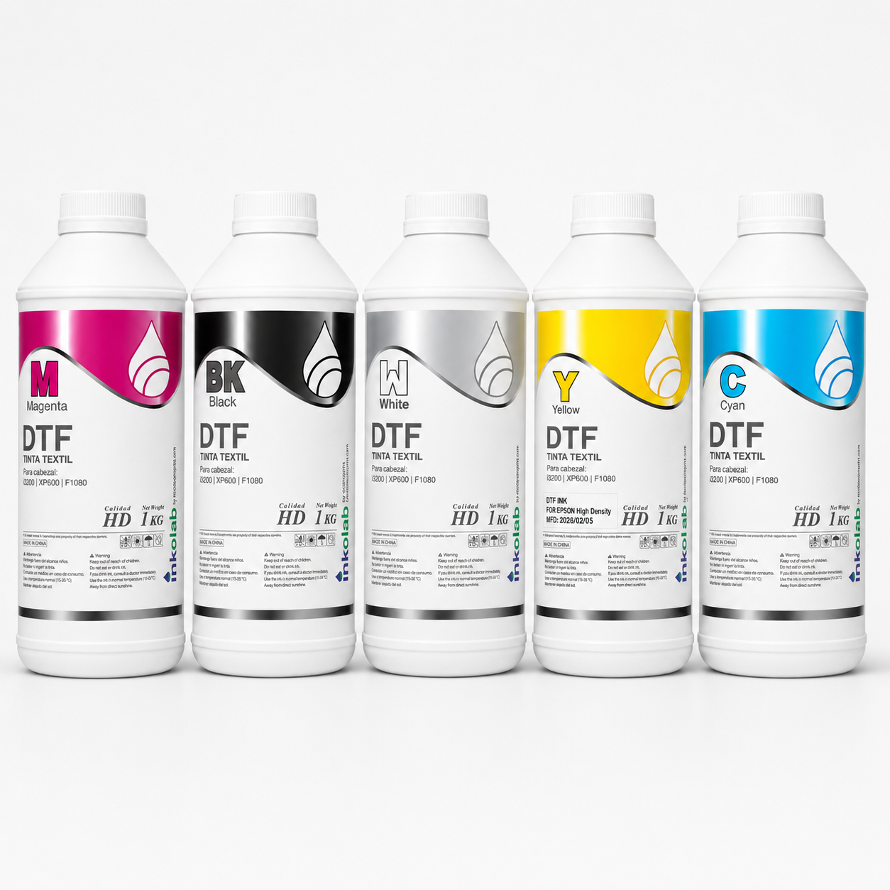 TINTA INKOLAB DTF TEXTIL 1000ML - VARIOS COLORES