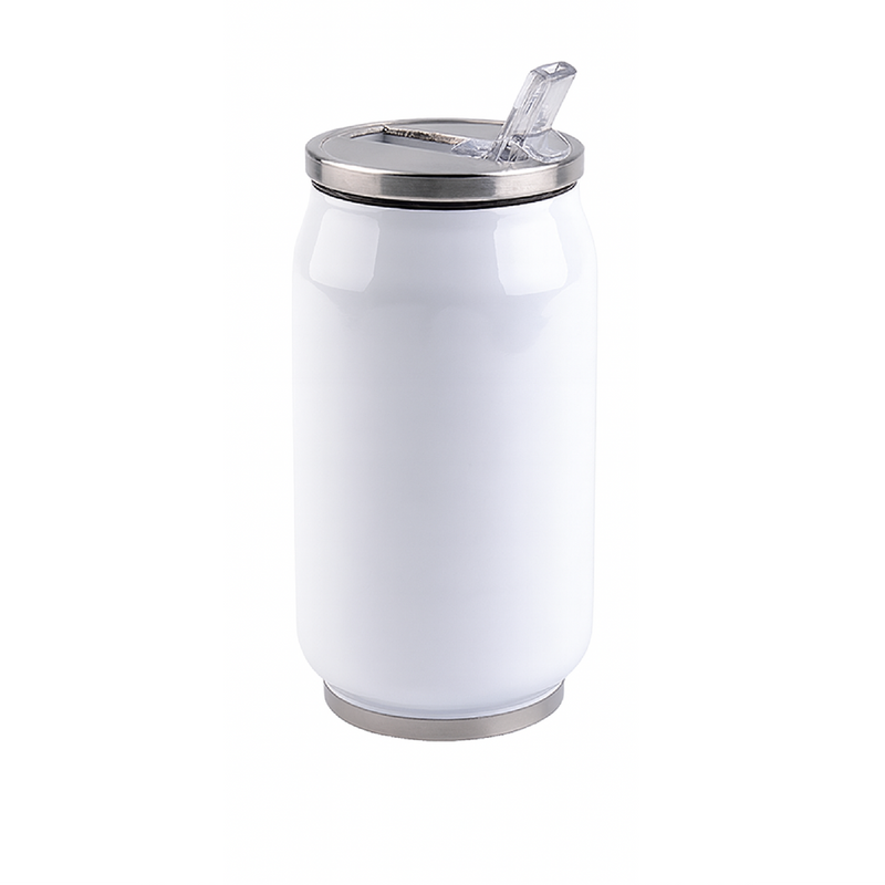 JARRO BLANCO TIPO LATA CON SORBETE SUBLIMABLE 11OZ