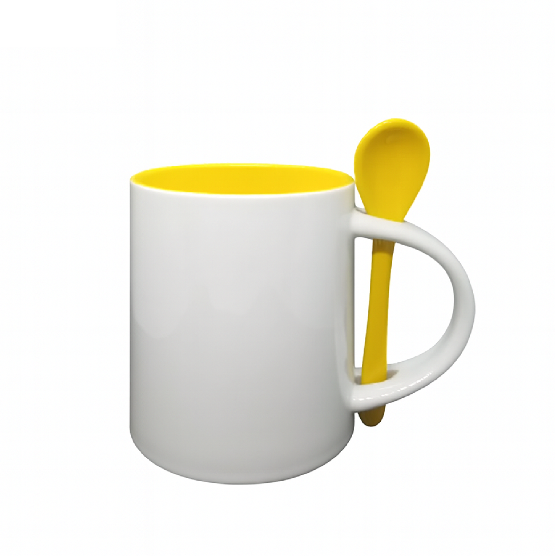 JARRO RECTO CON CUCHARA FONDO DE COLOR Y ASA BLANCO