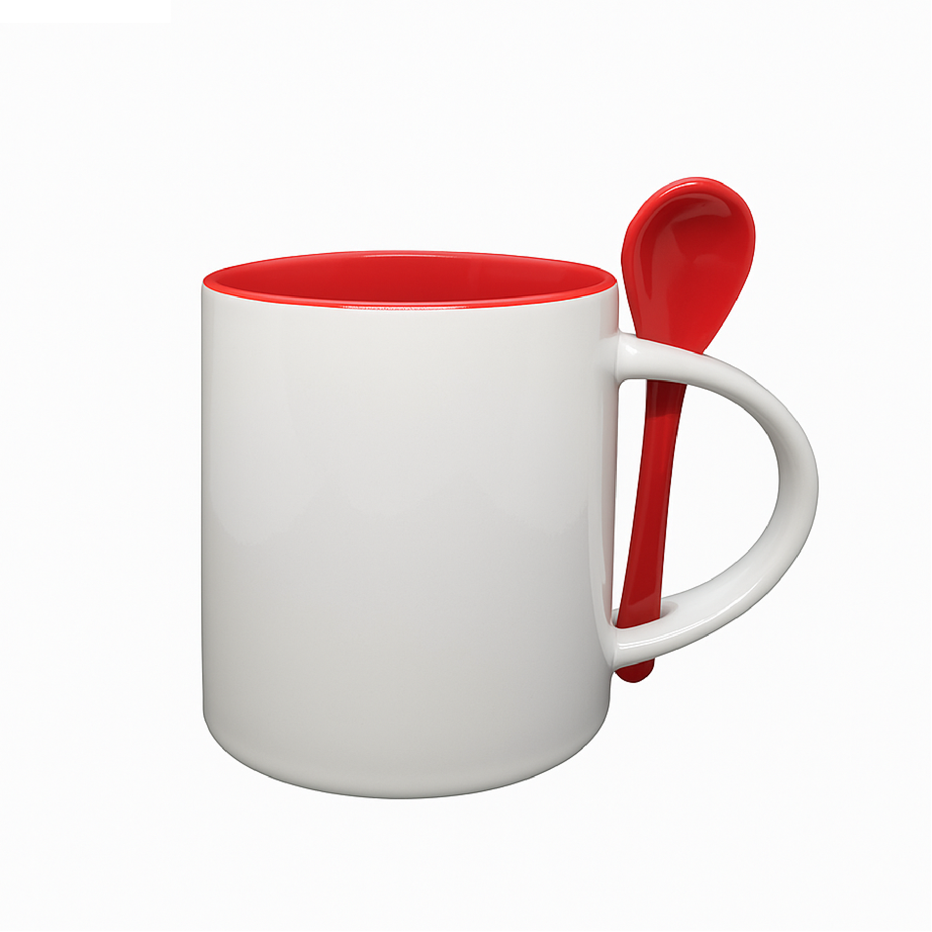 JARRO RECTO CON CUCHARA FONDO DE COLOR Y ASA BLANCO