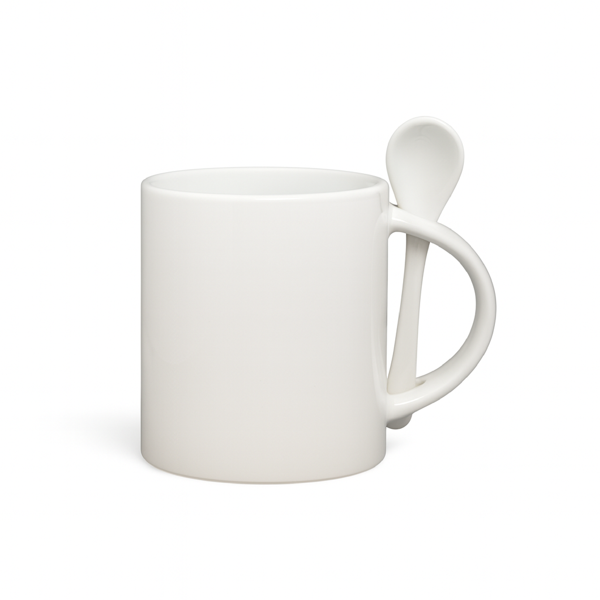 JARRO RECTO CON CUCHARA FONDO DE COLOR Y ASA BLANCO