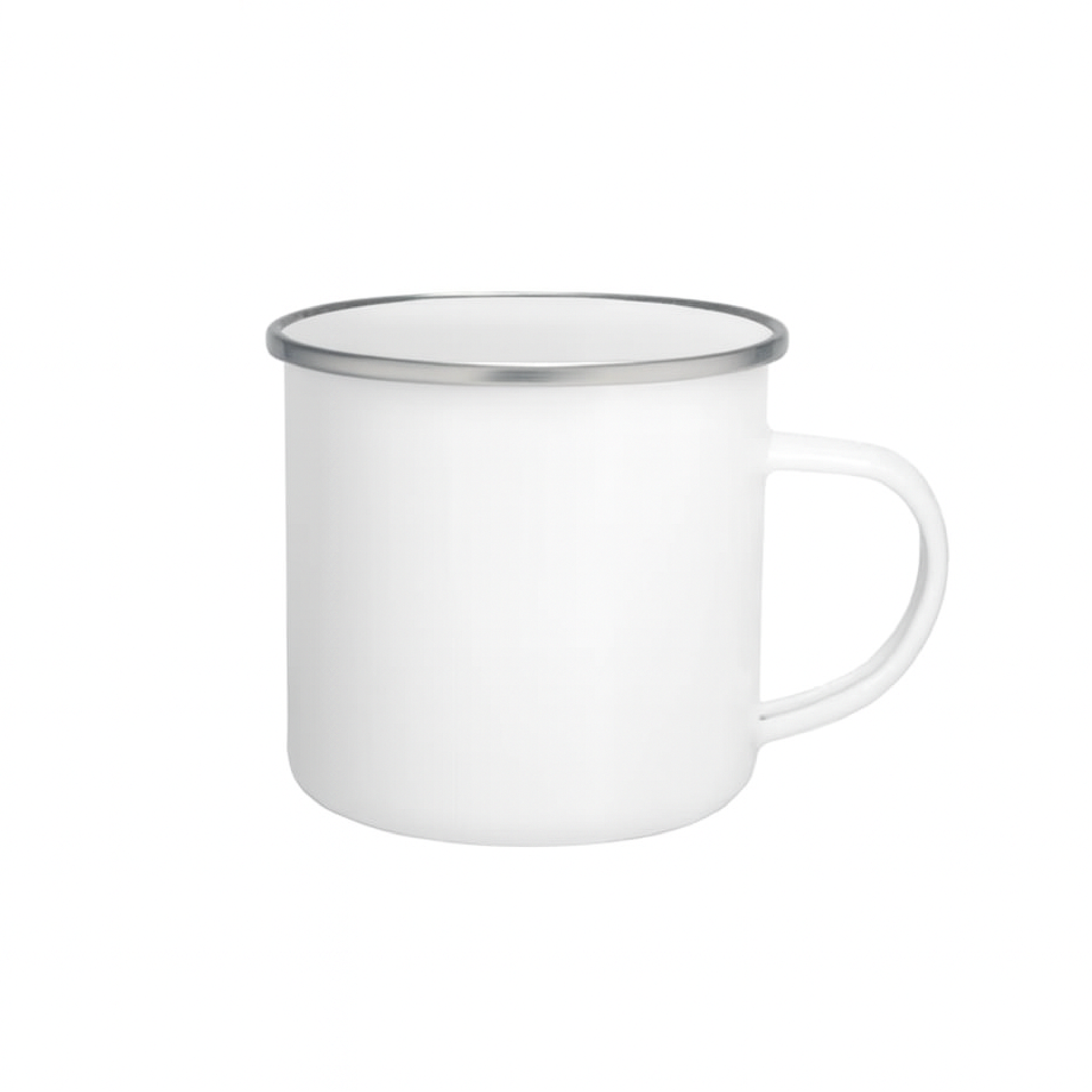 JARRO LOSA BLANCO SUBLIMABLE CONTORNO PLATEADO 11OZ