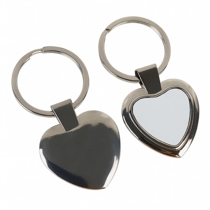 LLAVERO SUBLIMABLE CORAZÓN METÁLICO