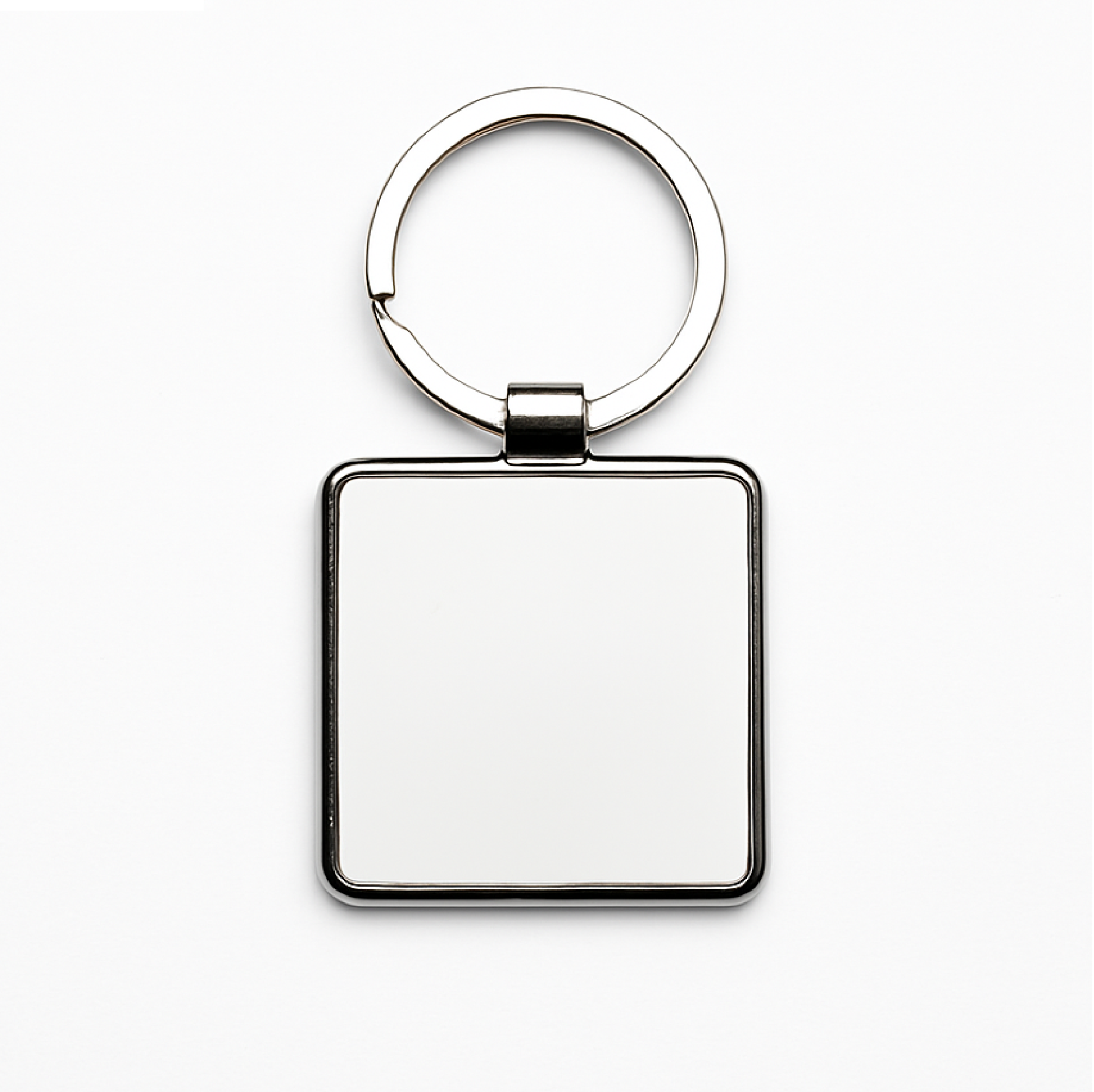 LLAVERO METÁLICO SUBLIMABLE CUADRADO 3.7 X 3.7 CM