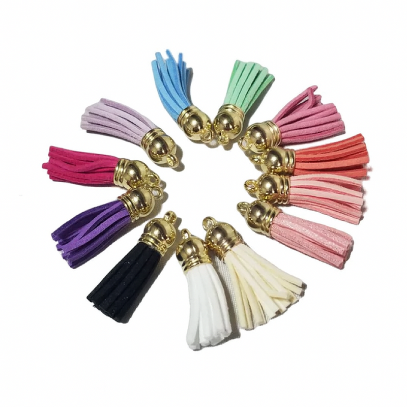 BORLAS PARA LLAVEROS DE COLORES SET X12