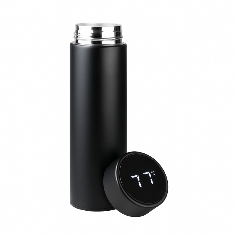 TERMO CON MEDIDOR DIGITAL 500 ML PERSONALIZABLE - VARIOS COLORES