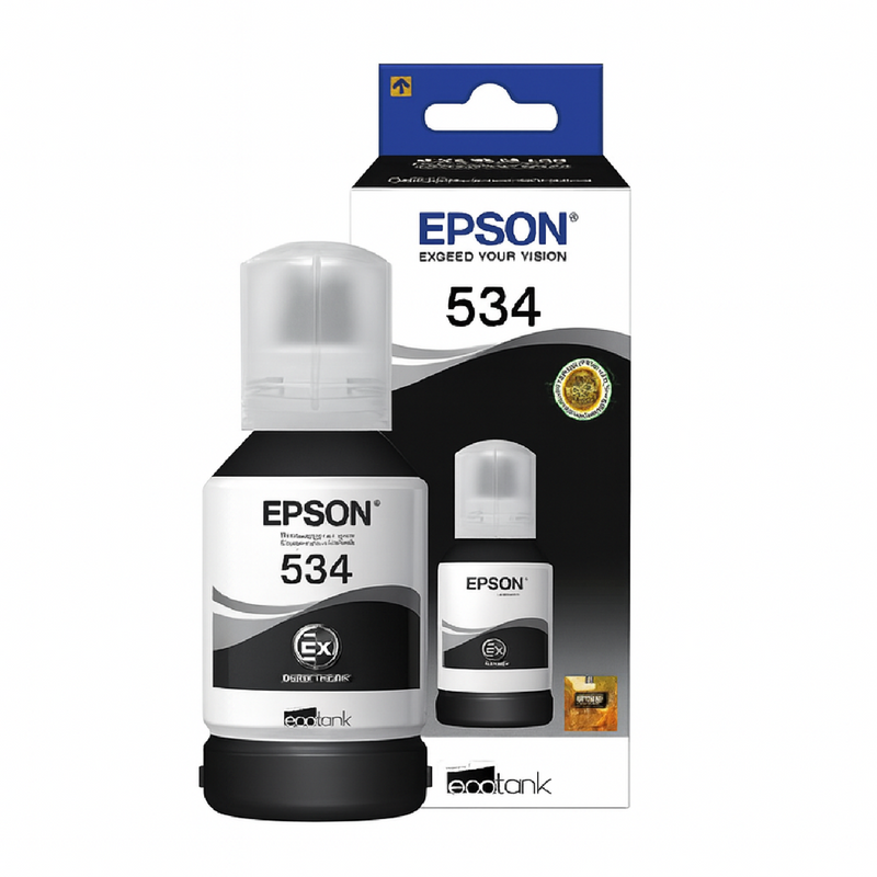 TINTA ORIGINAL EPSON 534 DE 120ML COLOR NEGRO