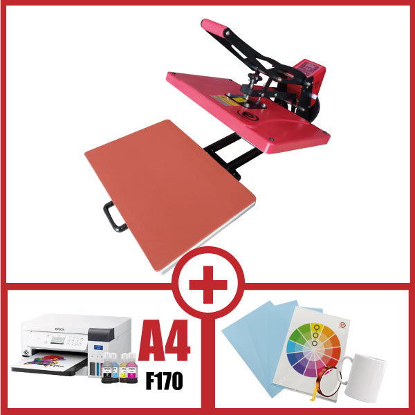 COMBO SUBLIMADORA 40 X 60 + IMPRESORA F170 + INSUMOS