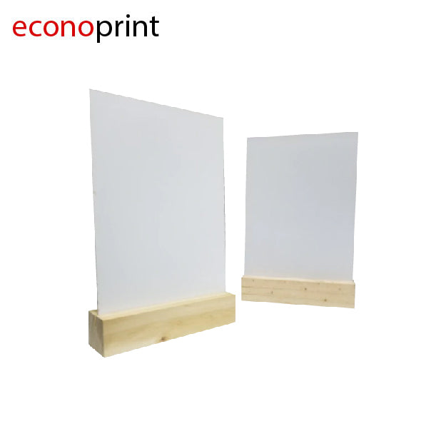 EXHIBIDOR ACRÍLICO TRANSPARENTE A5 (15 X 21 CM)