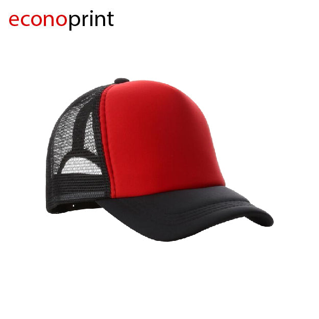 GORRA SAM ECONÓMICA NIÑO COLOR NEGRA CON FRENTE ROJA