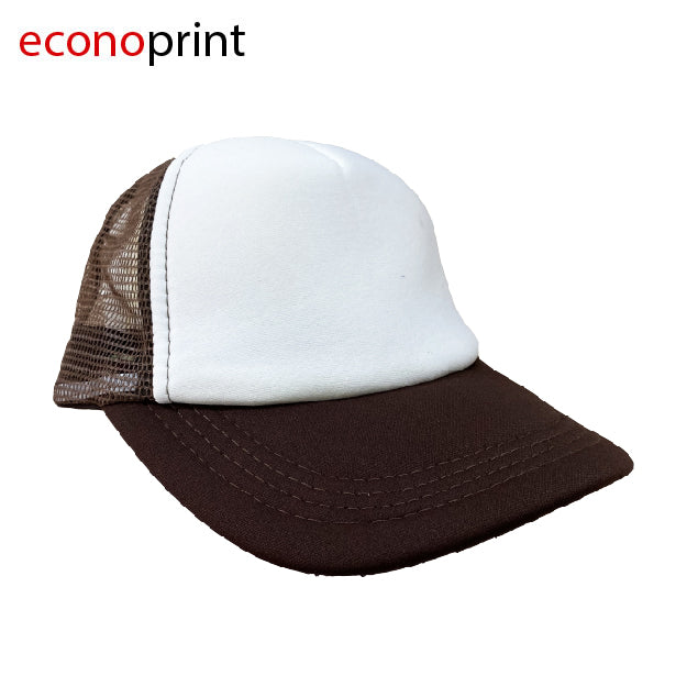GORRA CAMIONERA TOM CAFÉ FRENTE BLANCO