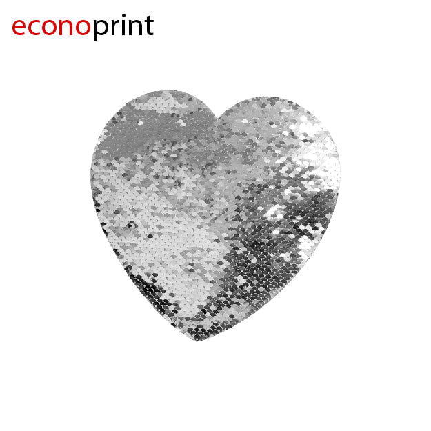 PARCHES DE CORAZÓN CON LENTEJUELA SUBLIMABLES