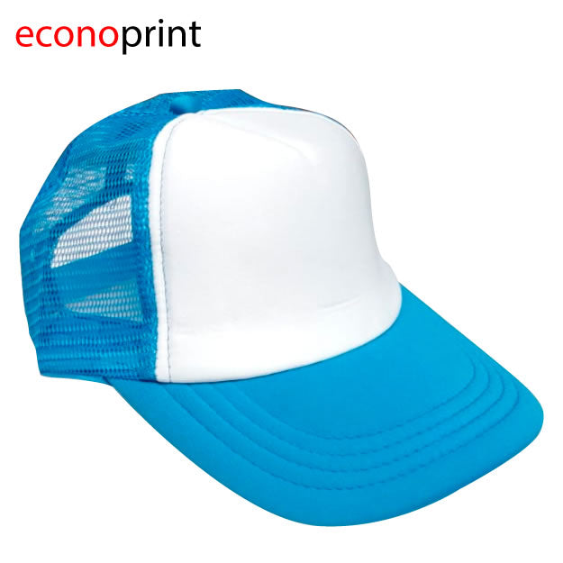 GORRA CAMIONERA TOM TURQUESA FRENTE BLANCO