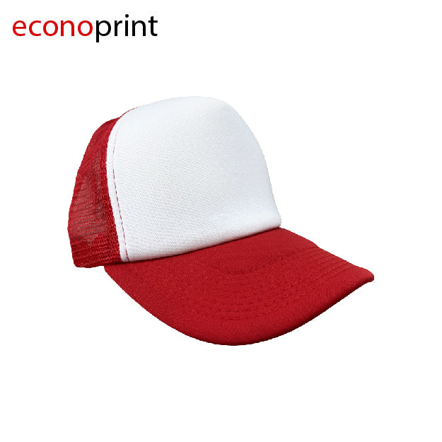 GORRA CAT ADULTO ROJA FRENTE BLANCO