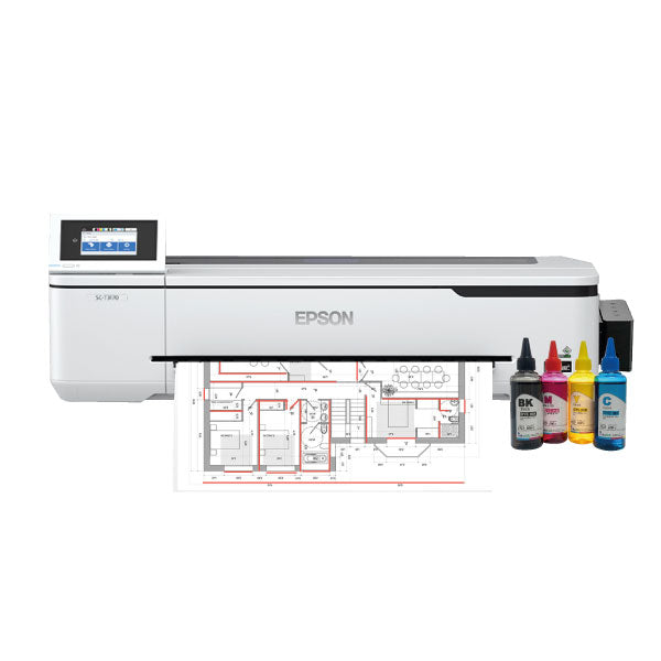 PLOTTER EPSON T3170 - 60 CM - SISTEMA CONTINUO ADAPTADO - CON TINTA DYE PARA OFICINA