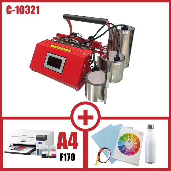 COMBO SUBLIMADORA DE TOMATODOS 4 en 1 + IMPRESORA F170 + INSUMOS