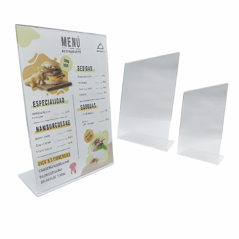 HABLADORES ACRÍLICOS TRANSPARENTES FORMATO A3 / A4 / A5