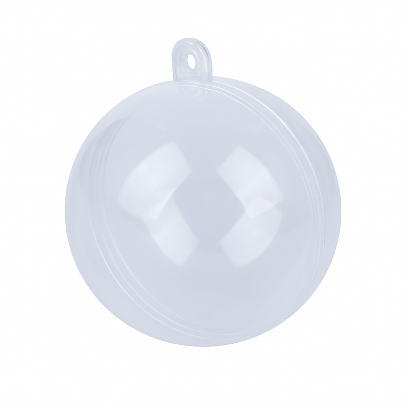 ESFERAS NAVIDEÑAS ACRILICA TRANSPARENTE