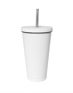 VASO DE ALUMINIO METALICO BLANCO CON SORBETE