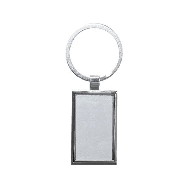LLAVERO METÁLICO SUBLIMABLE RECTANGULAR 2.5 x 4 CM