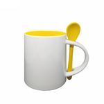 JARRO RECTO CON CUCHARA FONDO DE COLOR Y ASA BLANCO