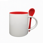 JARRO RECTO CON CUCHARA FONDO DE COLOR Y ASA BLANCO