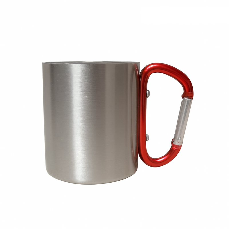 JARRO METÁLICO DE ALUMINIO SUBLIMABLE CON LLAVERO DE COLORES 220ML