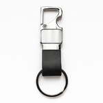 LLAVERO METÁLICO Y CUERO SUBLIMABLE DESTAPADOR 8.3 X 2.4 CM