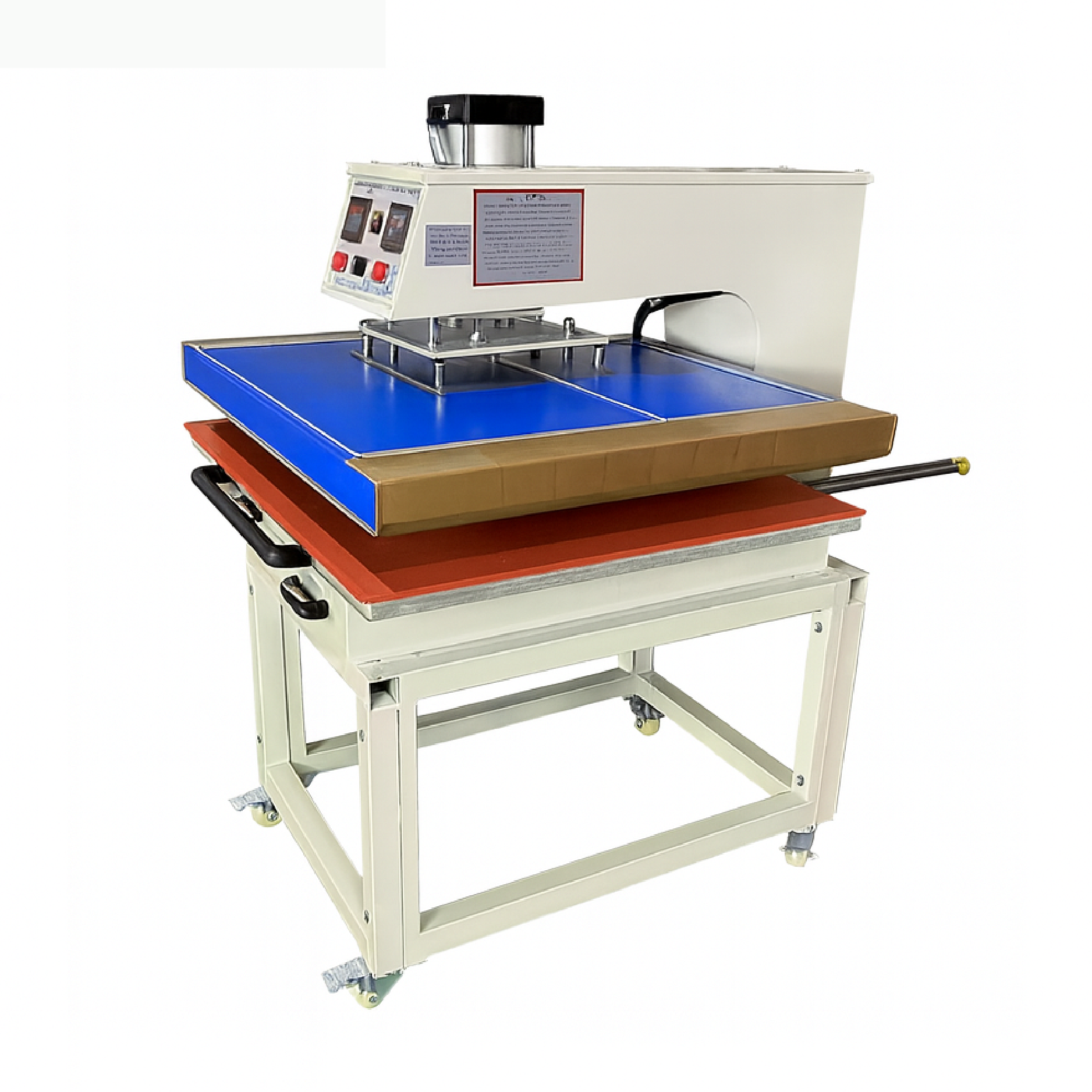 SUBLIMADORA PLANCHA 80*100 BANDEJA DESLIZABLE NEUMATICA AZUL 220V