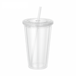 VASO ACRÍLICO TRANSPARENTE CON SORBETE 450 ML