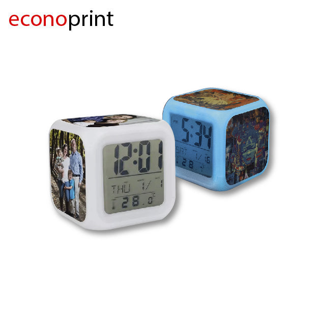 Reloj despertador digital con 3 laminas sublimables (No incluye pilas) -  go! Sublimación