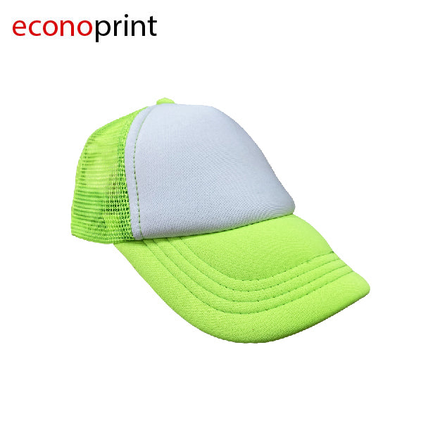 GORRA TOM NIÑO COLOR VERDE NEON FRENTE BLANCO