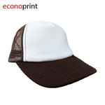 GORRA CAMIONERA TOM CAFÉ FRENTE BLANCO