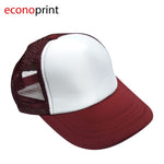 GORRA CAMIONERA TOM VINO FRENTE BLANCO